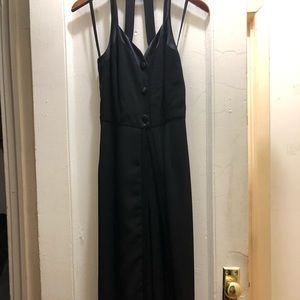 VINTAGE 80’s WIDE LEG JUMPSUIT W HIGH SLITS.